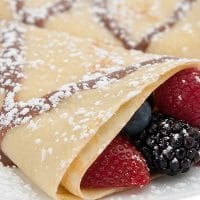 Food photography of crepes