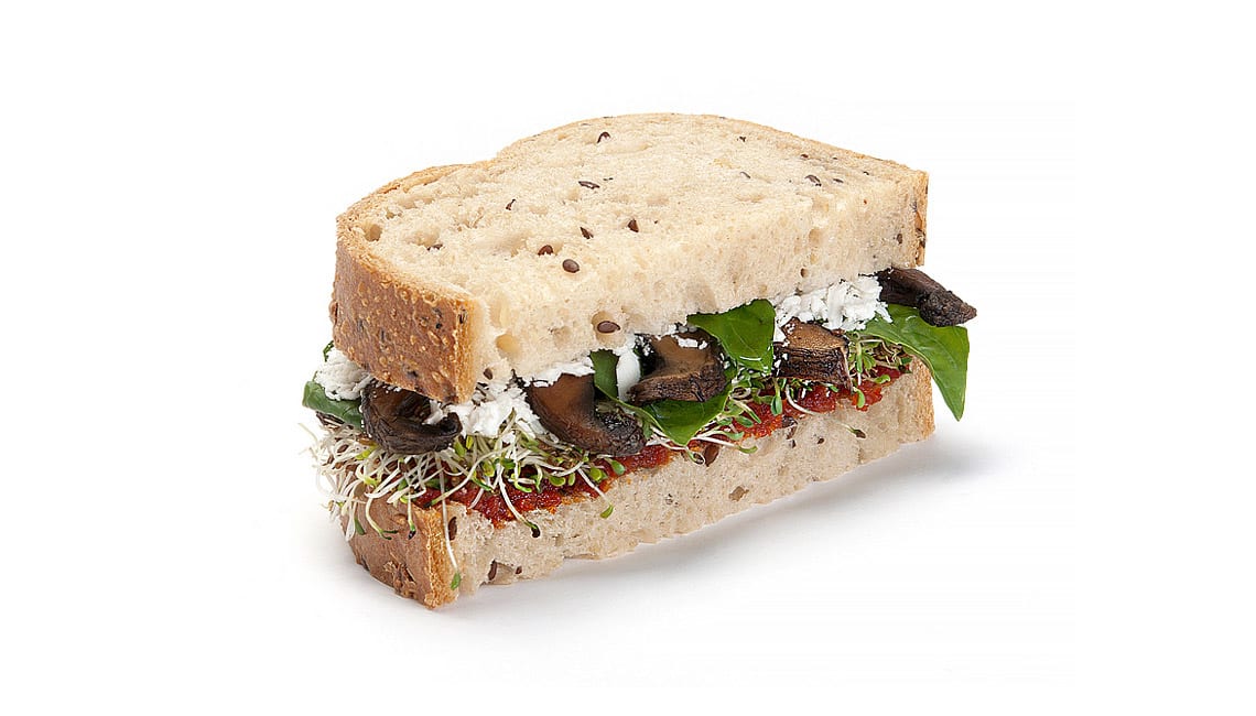 Food photography of a sandwich