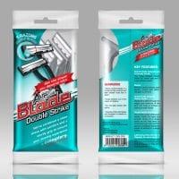 Packaging design for razor blades