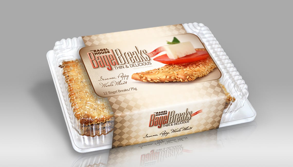 Food packaging design for Bagel House