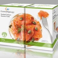 Food packaging design for smoked salmon