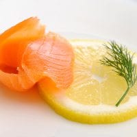 Food photography of smoked salmon