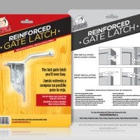 Packaging design for a gate latch