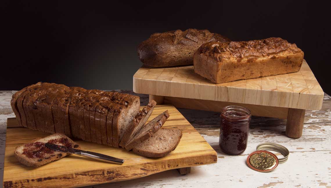 Food photography of bread