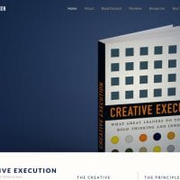 website design for the book Creative Execution