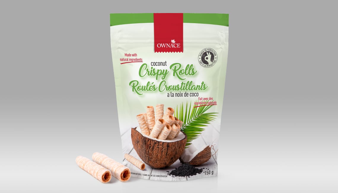 Packaging design for coconut rolls