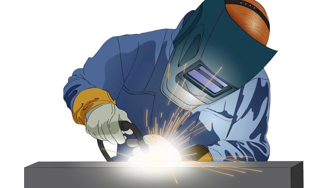 Illustration of a welder