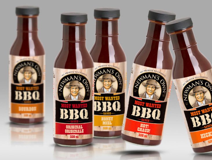Label design for Newman's Own sauces