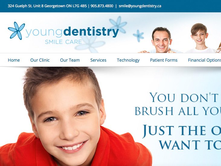 Web design services for a Toronto dentist
