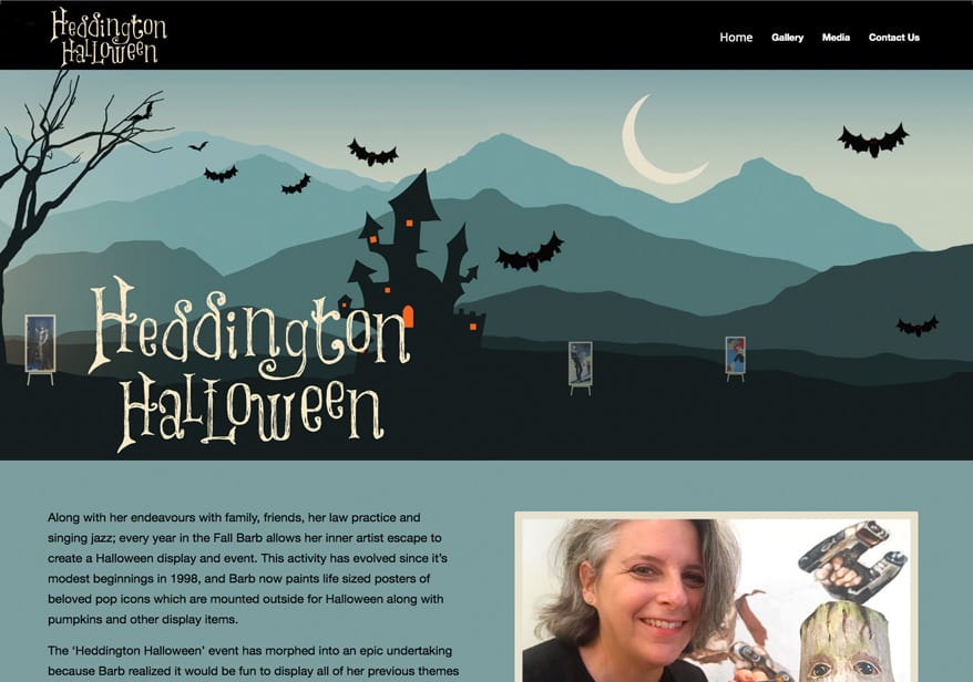 web design for a Toronto Halloween event