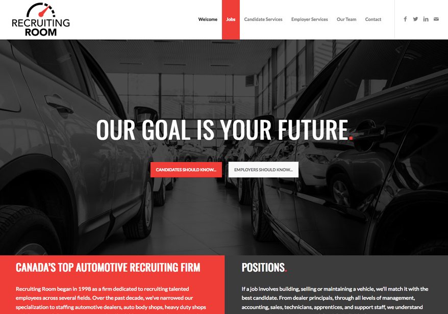 web design for a recruiting firm